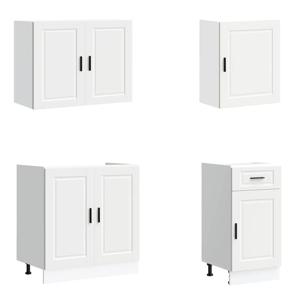 Set Mobili da Cucina 7 pz Porto Bianco Legno Multistrato