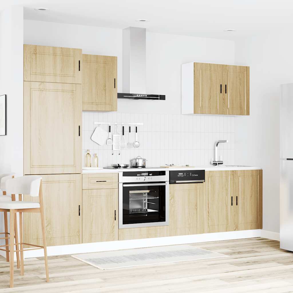 Set Mobili da Cucina 7 pz Porto Rovere Sonoma in Truciolato