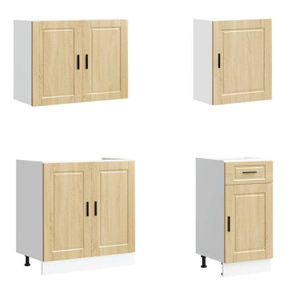 Set Mobili da Cucina 7 pz Porto Rovere Sonoma in Truciolato