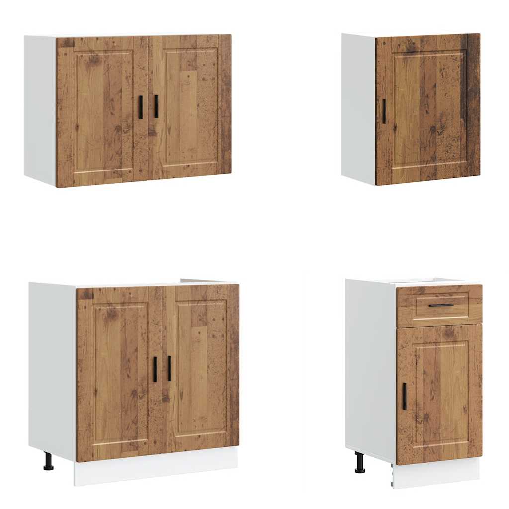 Set Mobili da Cucina 7 pz Porto Legno Vecchio in Truciolato