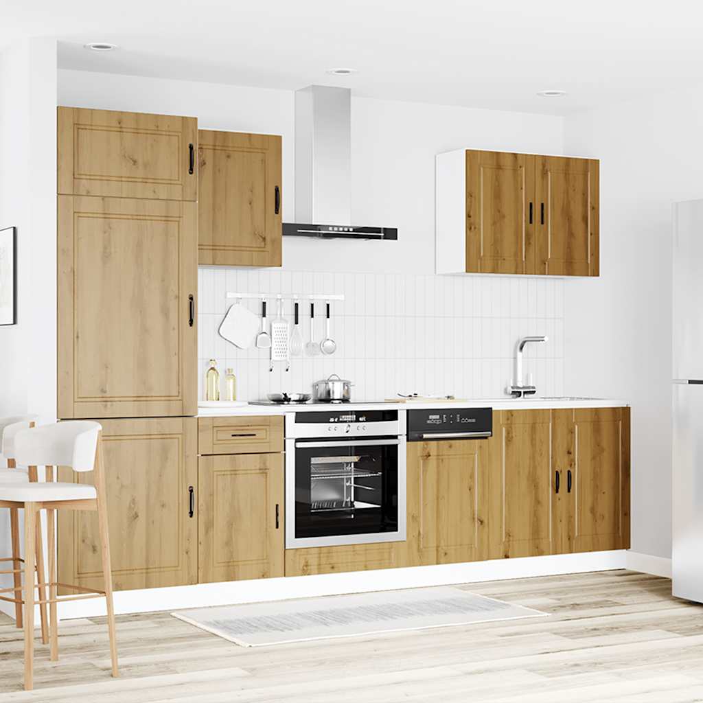 Set Mobili da Cucina 7 pz Kalmar Rovere Artigianale Truciolato