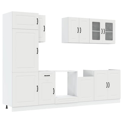Set Mobili da Cucina 8 pz Kalmar Bianco Legno Multistrato