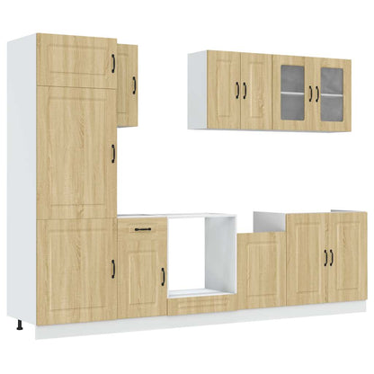 Set Mobili da Cucina 8 pz Kalmar Rovere Sonoma in Truciolato