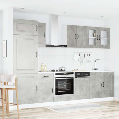 Set Mobili da Cucina 8 pz Kalmar Grigio Cemento in Truciolato