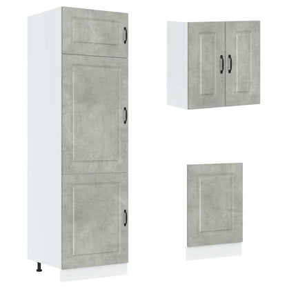 Set Mobili da Cucina 8 pz Kalmar Grigio Cemento in Truciolato