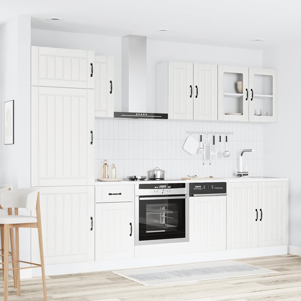 Set Mobili da Cucina 8 pz Lucca Bianco Legno Multistrato