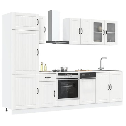 Set Mobili da Cucina 8 pz Lucca Bianco Legno Multistrato