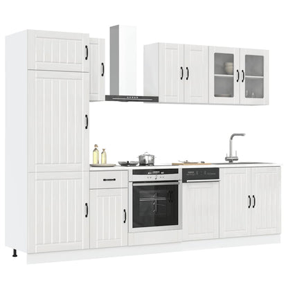 Set Mobili da Cucina 8 pz Lucca Bianchi Lucido in Truciolato