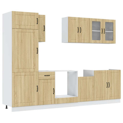 Set Mobili da Cucina 8 pz Lucca Rovere Sonoma in Truciolato