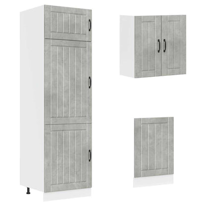 Set Mobili da Cucina 8 pz Lucca Grigio Cemento in Truciolato