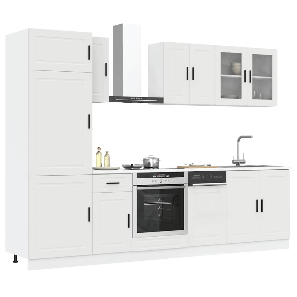 Set Mobili da Cucina 8 pz Porto Bianco Legno Multistrato