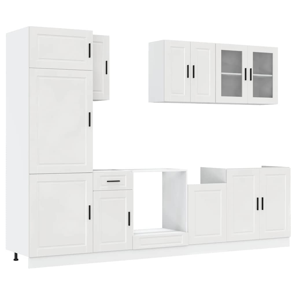 Set Mobili da Cucina 8 pz Porto Bianchi Lucido in Truciolato