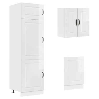 Set Mobili da Cucina 8 pz Porto Bianchi Lucido in Truciolato