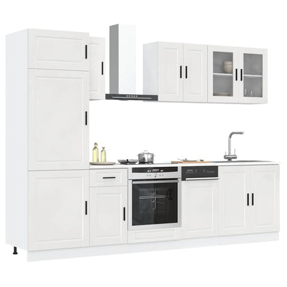 Set Mobili da Cucina 8 pz Porto Bianchi Lucido in Truciolato