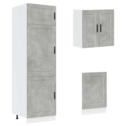 Set Mobili da Cucina 8 pz Kalmar Grigio Cemento in Truciolato