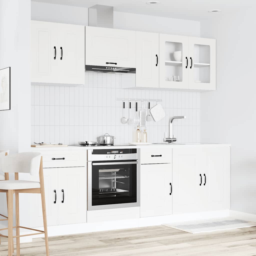 Set Mobili da Cucina 8 pz Kalmar Bianco Legno Multistrato