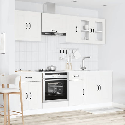 Set Mobili da Cucina 8 pz Kalmar Bianco Legno Multistrato