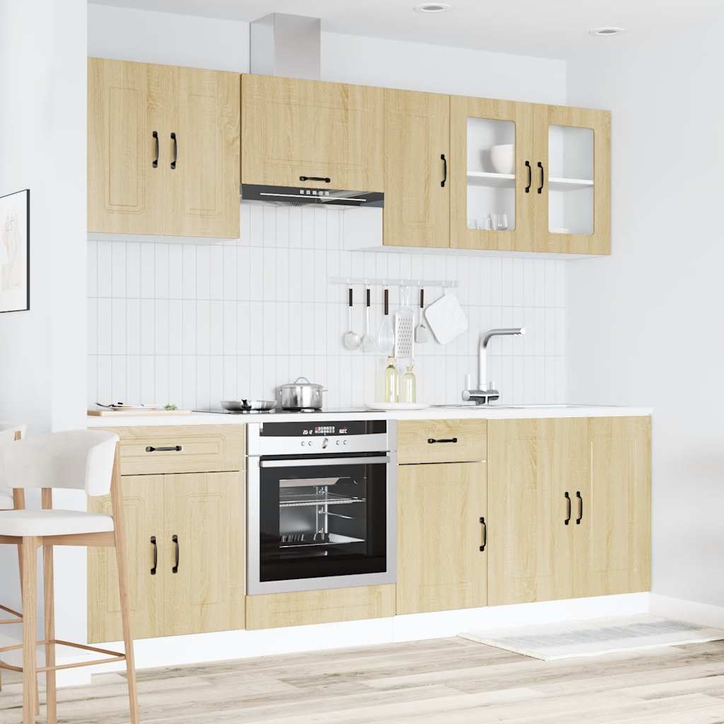 Set Mobili da Cucina 8 pz Kalmar Rovere Sonoma in Truciolato