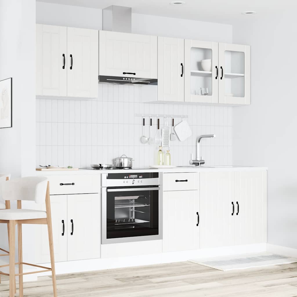 Set Mobili da Cucina 8 pz Kalmar Bianco Legno Multistrato