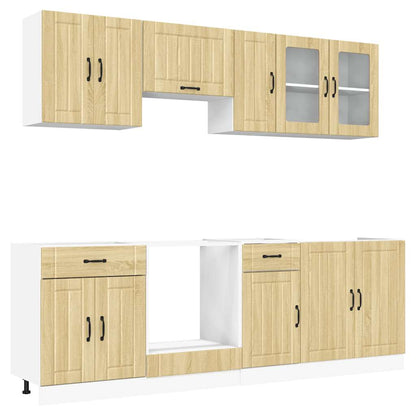 Set Mobili da Cucina 8 pz Lucca Rovere Sonoma in Truciolato
