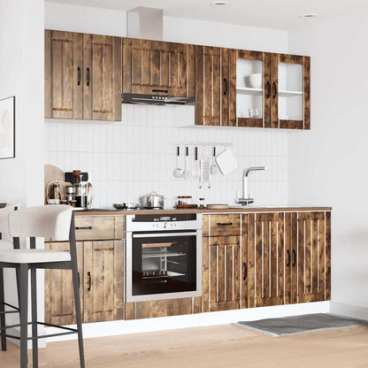 Set Mobili da Cucina 8 pz Lucca Rovere Fumo Legno Multistrato