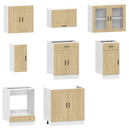 Set Mobili da Cucina 8 pz Porto Rovere Sonoma in Truciolato