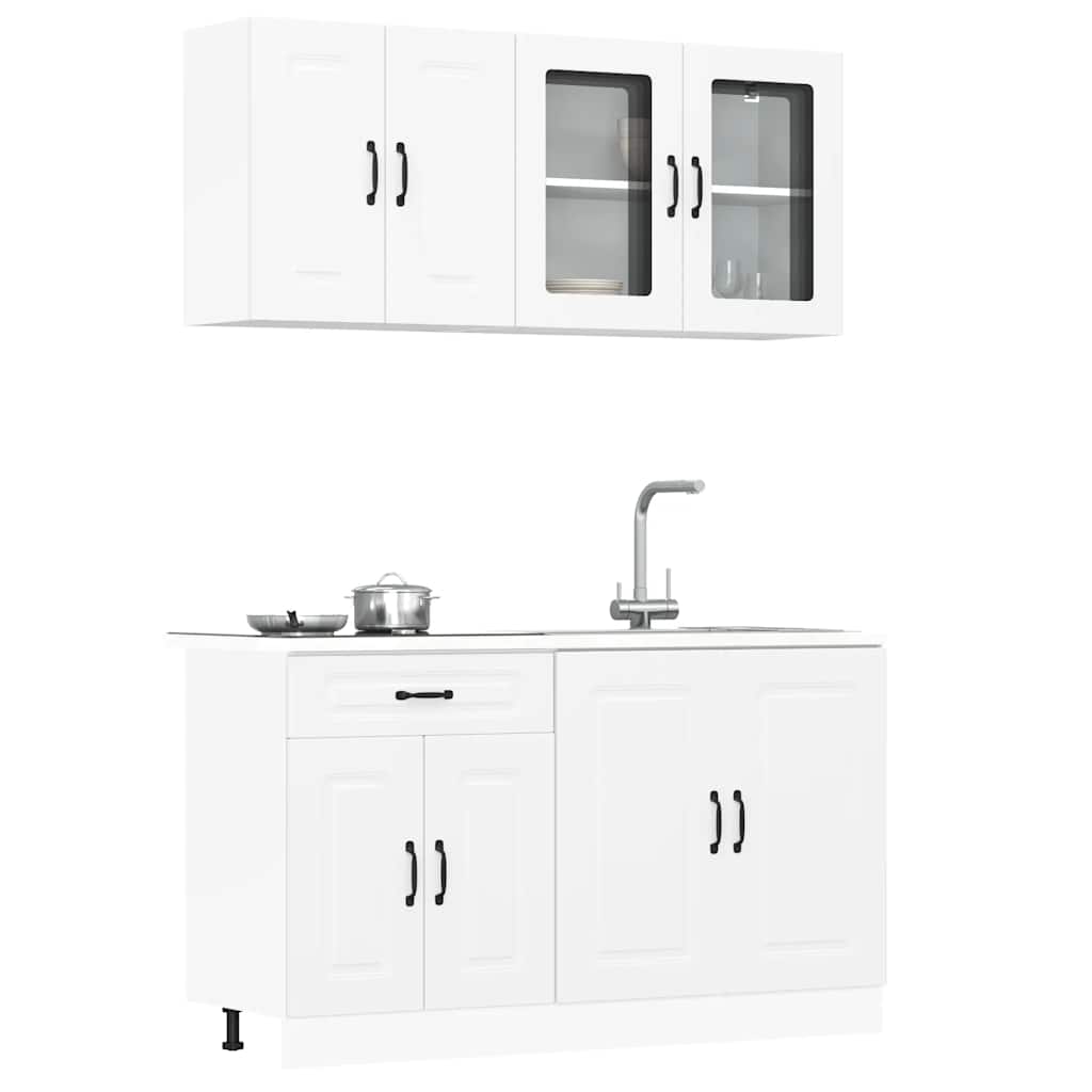 Set Mobili da Cucina 4 pz Porto Bianchi Legno Multistrato