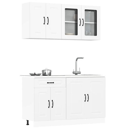 Set Mobili da Cucina 4 pz Porto Bianchi Legno Multistrato