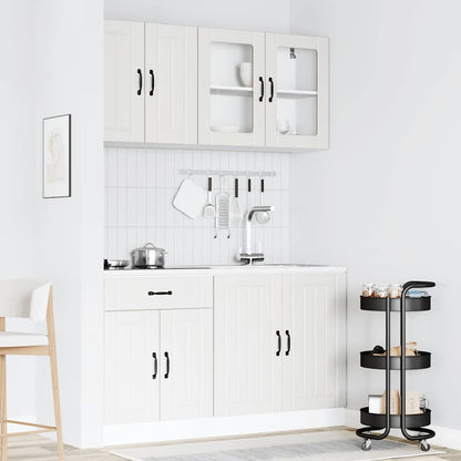 Set Mobili da Cucina 4 pz Lucca Bianchi Legno Multistrato