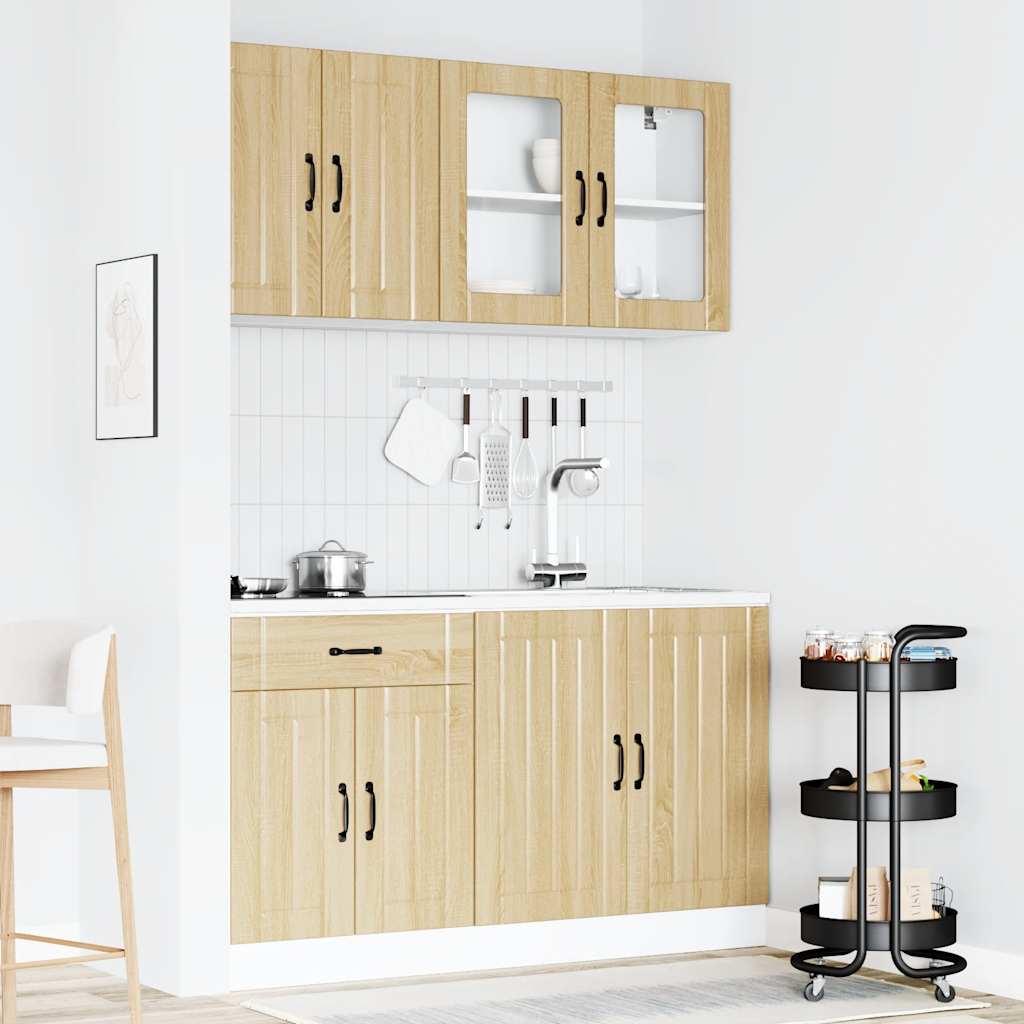 Set Mobili da Cucina 4 pz Lucca Rovere Sonoma in Truciolato