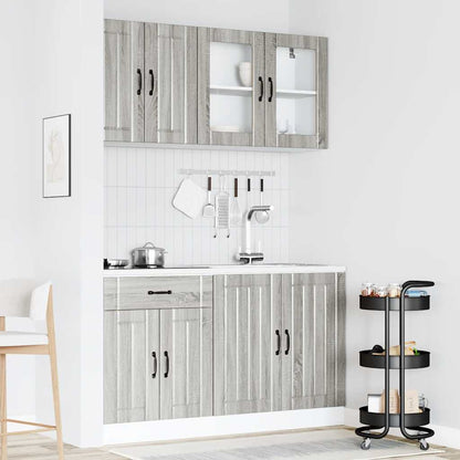 Set Mobili da Cucina 4 pz Lucca Grigio Sonoma in Truciolato