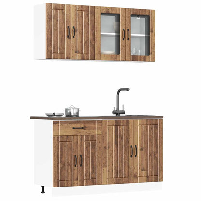 Set Mobili da Cucina 4 pz Porto Legno Vecchio in Truciolato