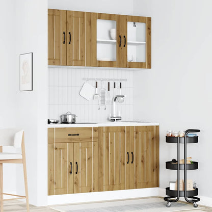 Set Mobili da Cucina 4 pz Kalmar Rovere Artigianale Truciolato