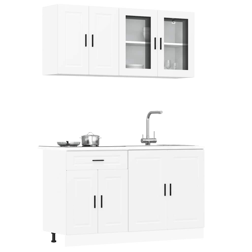 Set Mobili da Cucina 4 pz Porto Bianchi Legno Multistrato