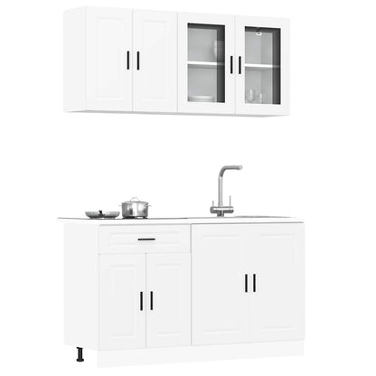 Set Mobili da Cucina 4 pz Porto Bianchi Legno Multistrato