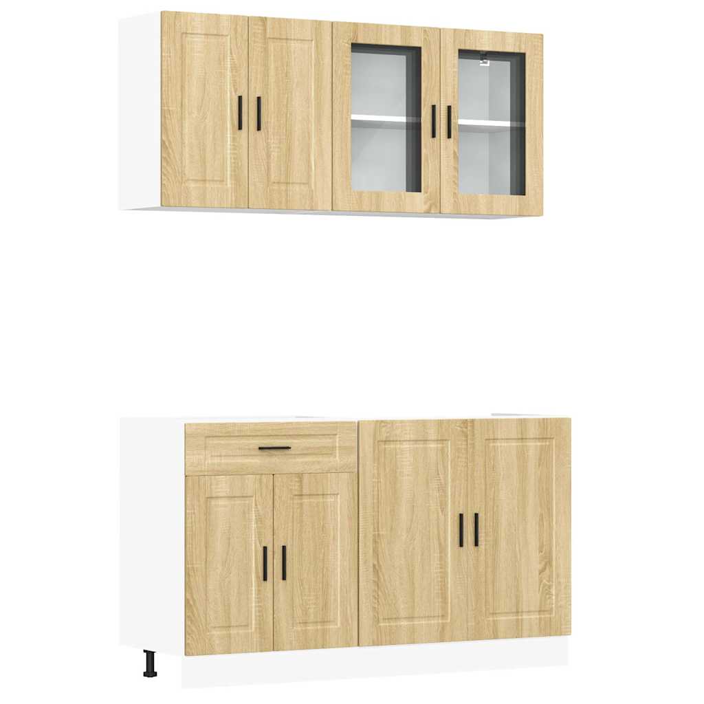 Set Mobili da Cucina 4 pz Porto Rovere Sonoma in Truciolato