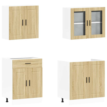 Set Mobili da Cucina 4 pz Porto Rovere Sonoma in Truciolato