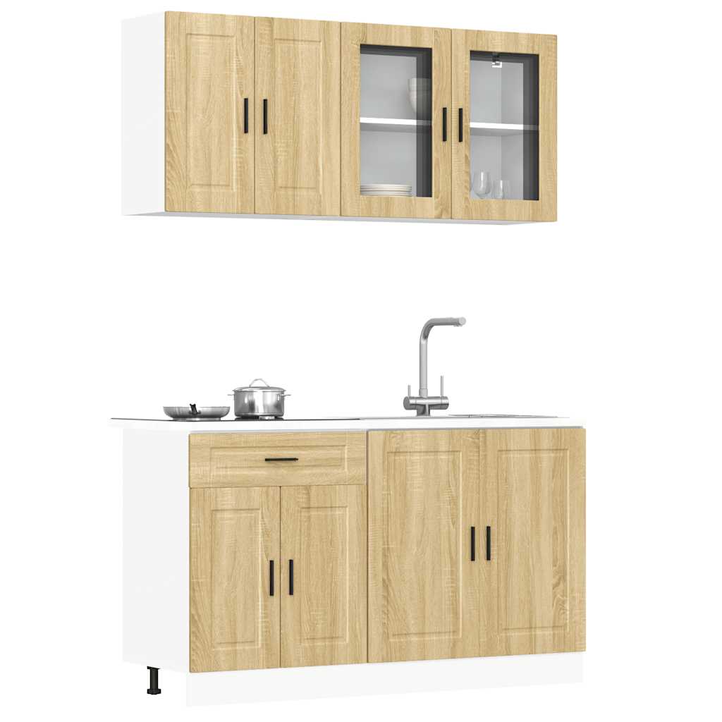 Set Mobili da Cucina 4 pz Porto Rovere Sonoma in Truciolato