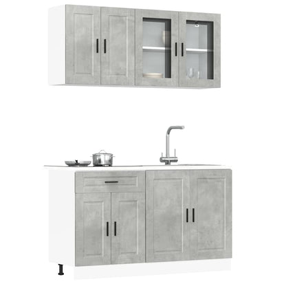 Set Mobili da Cucina 4 pz Porto Grigio Cemento in Truciolato