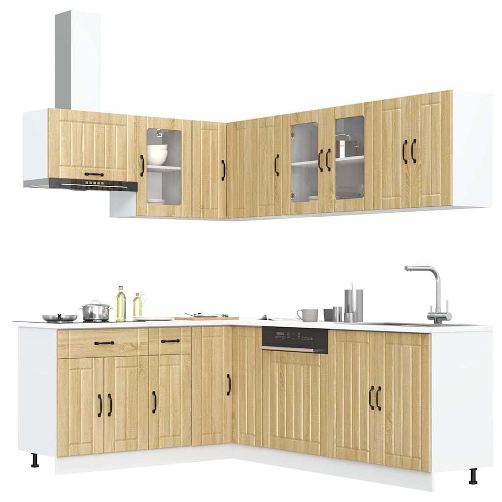 Set Mobili da Cucina 11 pz Lucca Rovere Sonoma in Truciolato