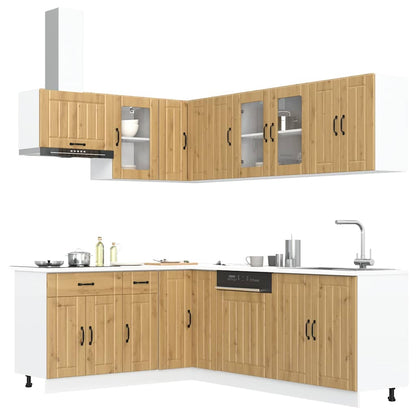 Set Mobili da Cucina 11 pz Lucca Rovere Artigianale Truciolato