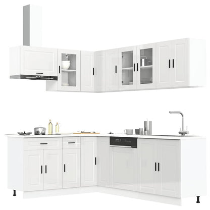 Set Mobili da Cucina 11 pz Porto Bianchi Lucido in Truciolato