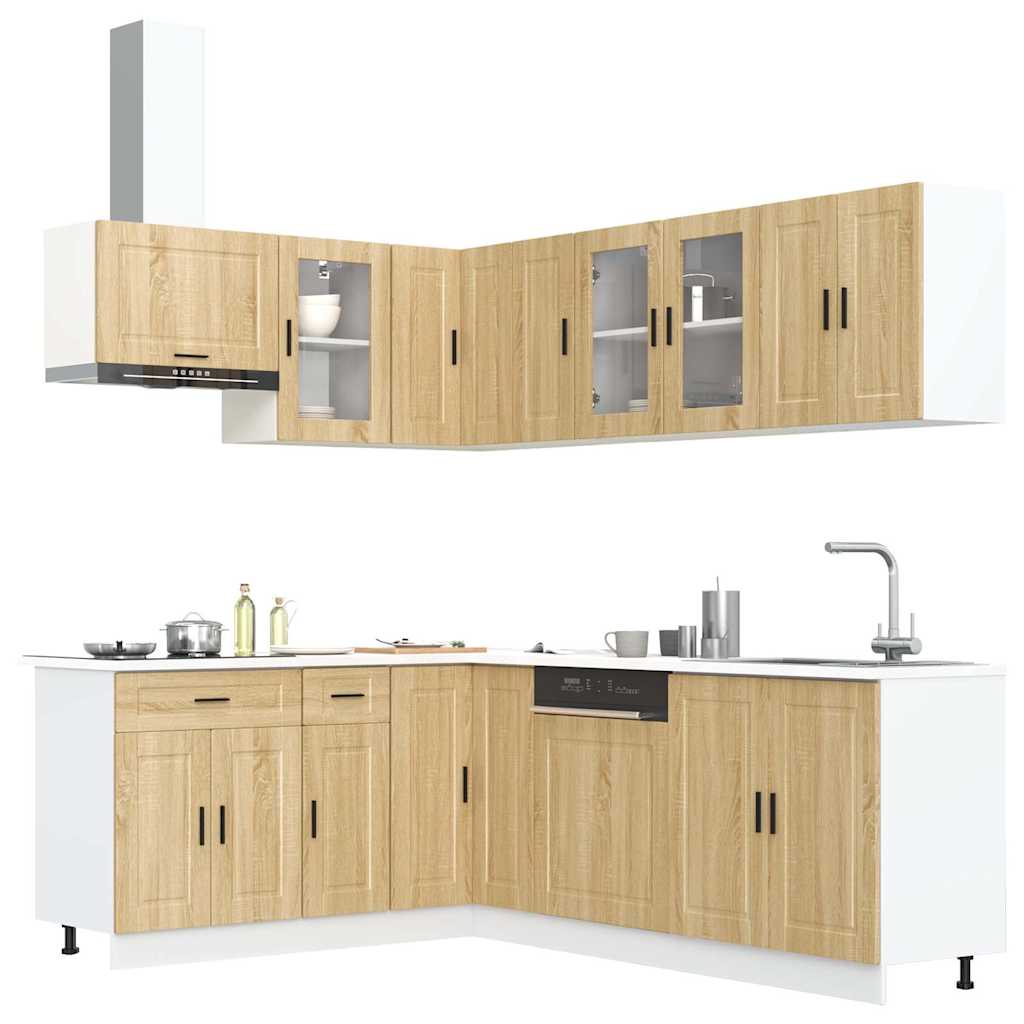 Set Mobili da Cucina 11 pz Porto Rovere Sonoma in Truciolato