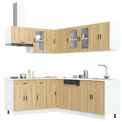 Set Mobili da Cucina 11 pz Porto Rovere Sonoma in Truciolato
