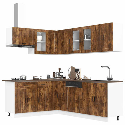 Set Mobili da Cucina 11 pz Porto Rovere Fumo in Truciolato