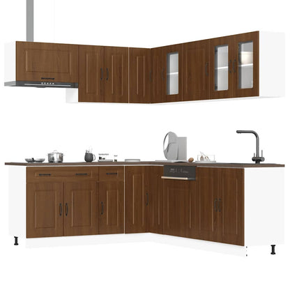 Set Mobili da Cucina 11 pz Kalmar Rovere Marrone in Truciolato