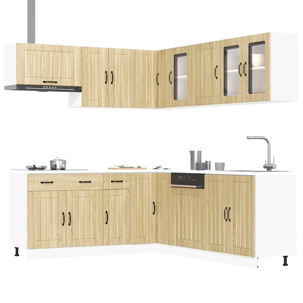 Set Mobili da Cucina 11 pz Lucca Rovere Sonoma in Truciolato