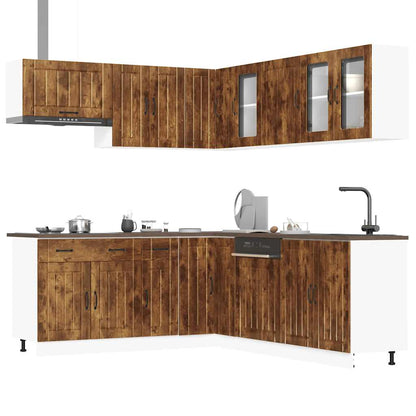 Set Mobili da Cucina 11 pz Lucca Rovere Fumo in Truciolato