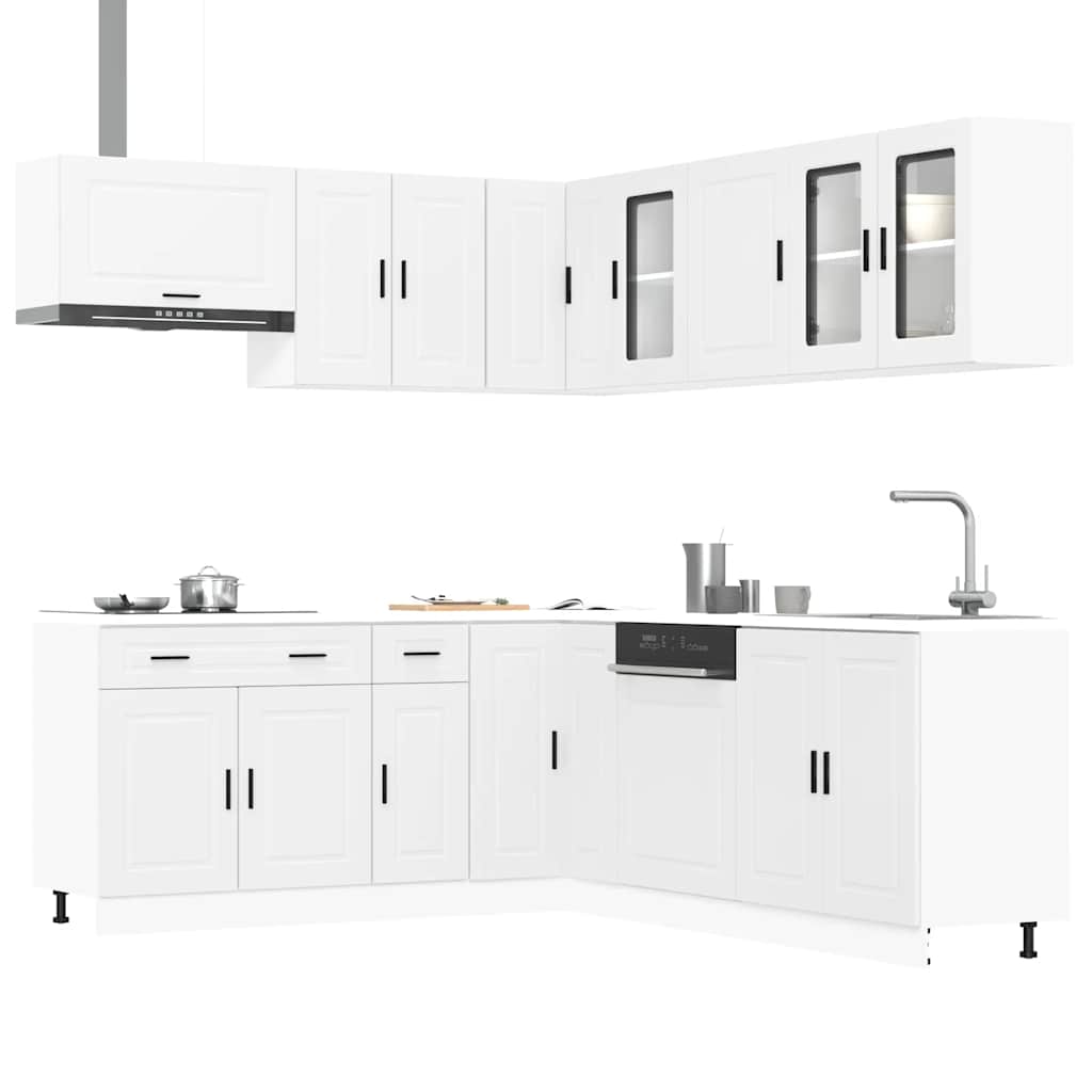 Set Mobili da Cucina 11 pz Porto Bianchi Legno Multistrato