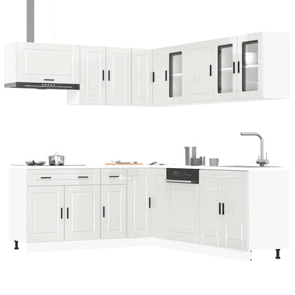 Set Mobili da Cucina 11 pz Porto Bianchi Lucido in Truciolato